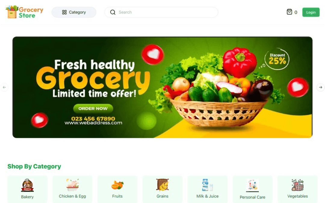 Online Grocery Store Website